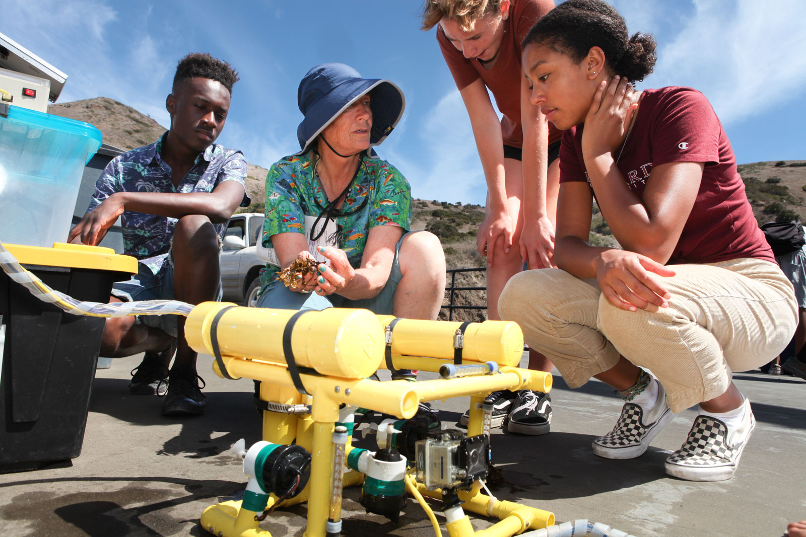 Students with Remote Submarine
