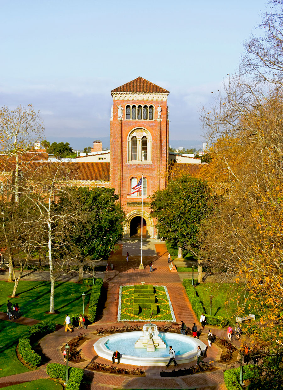USC Bovard, a red-brick building that houses the university's main administrative offices